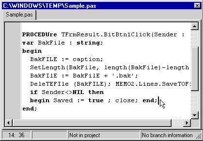 SourceCoder - Main Window